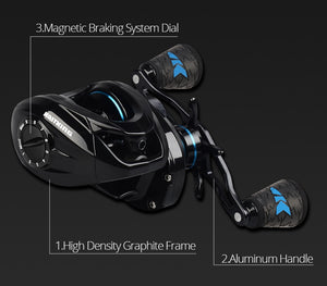 Light Dual Brake Fishing Reel