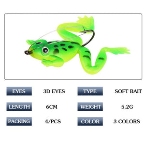Artificial Fishing Silicone Frog Lure