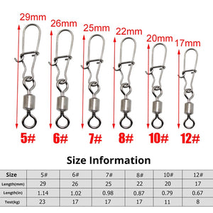 Fishing Connector Pin Bearing Rolling Swivel