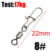 Load image into Gallery viewer, Fishing Connector Pin Bearing Rolling Swivel