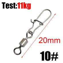 Load image into Gallery viewer, Fishing Connector Pin Bearing Rolling Swivel