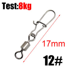 Load image into Gallery viewer, Fishing Connector Pin Bearing Rolling Swivel