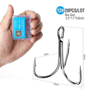 Carbon Steel Treble Fishing Hook