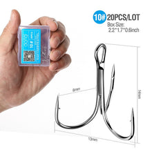 Load image into Gallery viewer, Carbon Steel Treble Fishing Hook