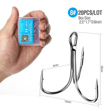Load image into Gallery viewer, Carbon Steel Treble Fishing Hook