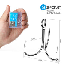 Load image into Gallery viewer, Carbon Steel Treble Fishing Hook