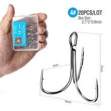 Load image into Gallery viewer, Carbon Steel Treble Fishing Hook