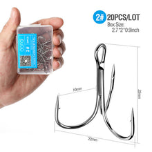 Load image into Gallery viewer, Carbon Steel Treble Fishing Hook