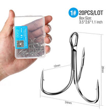 Load image into Gallery viewer, Carbon Steel Treble Fishing Hook