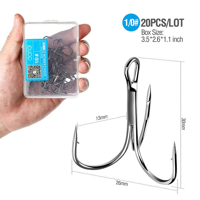 Carbon Steel Treble Fishing Hook